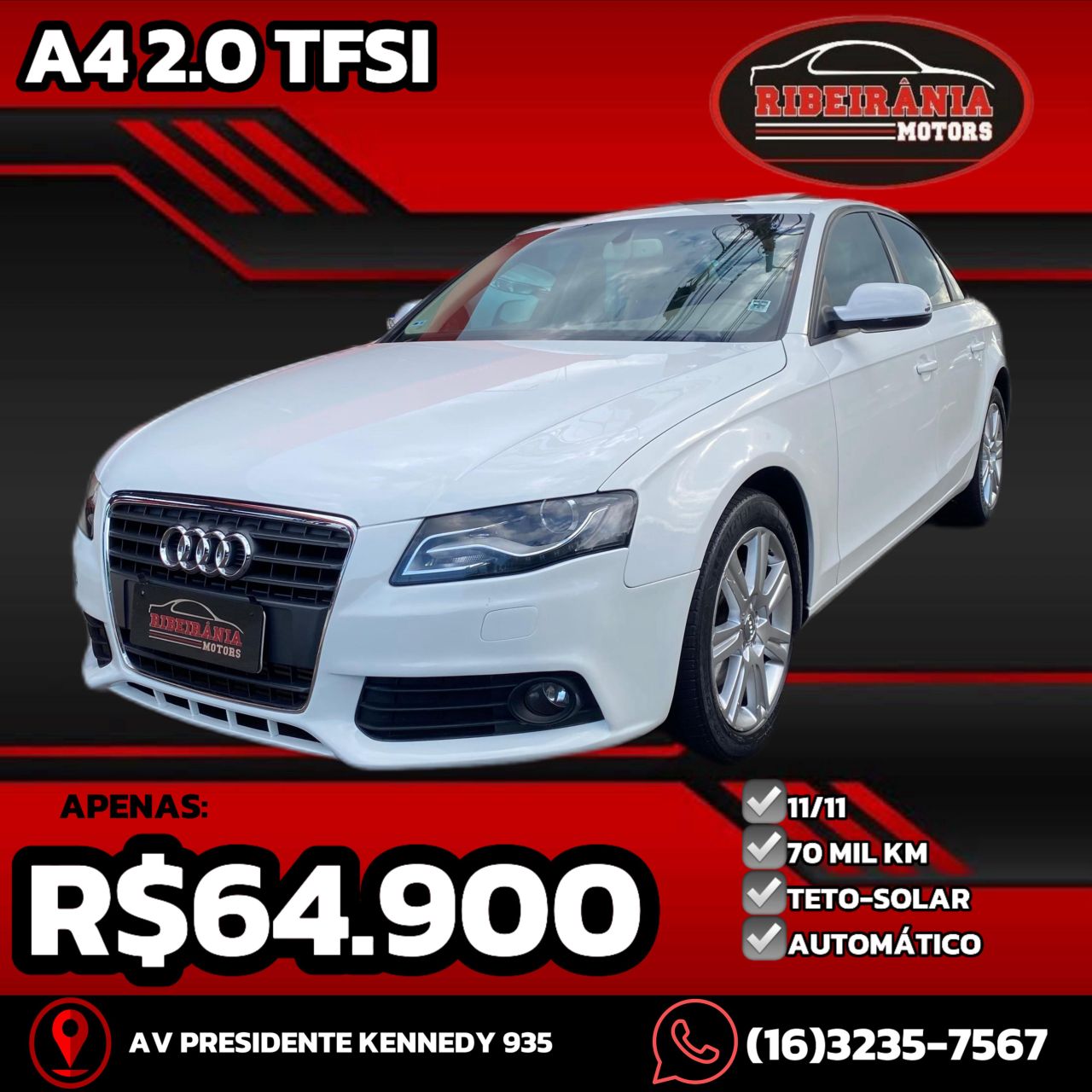 A4 2.0 16V TFSI 183/180cv Multitronic