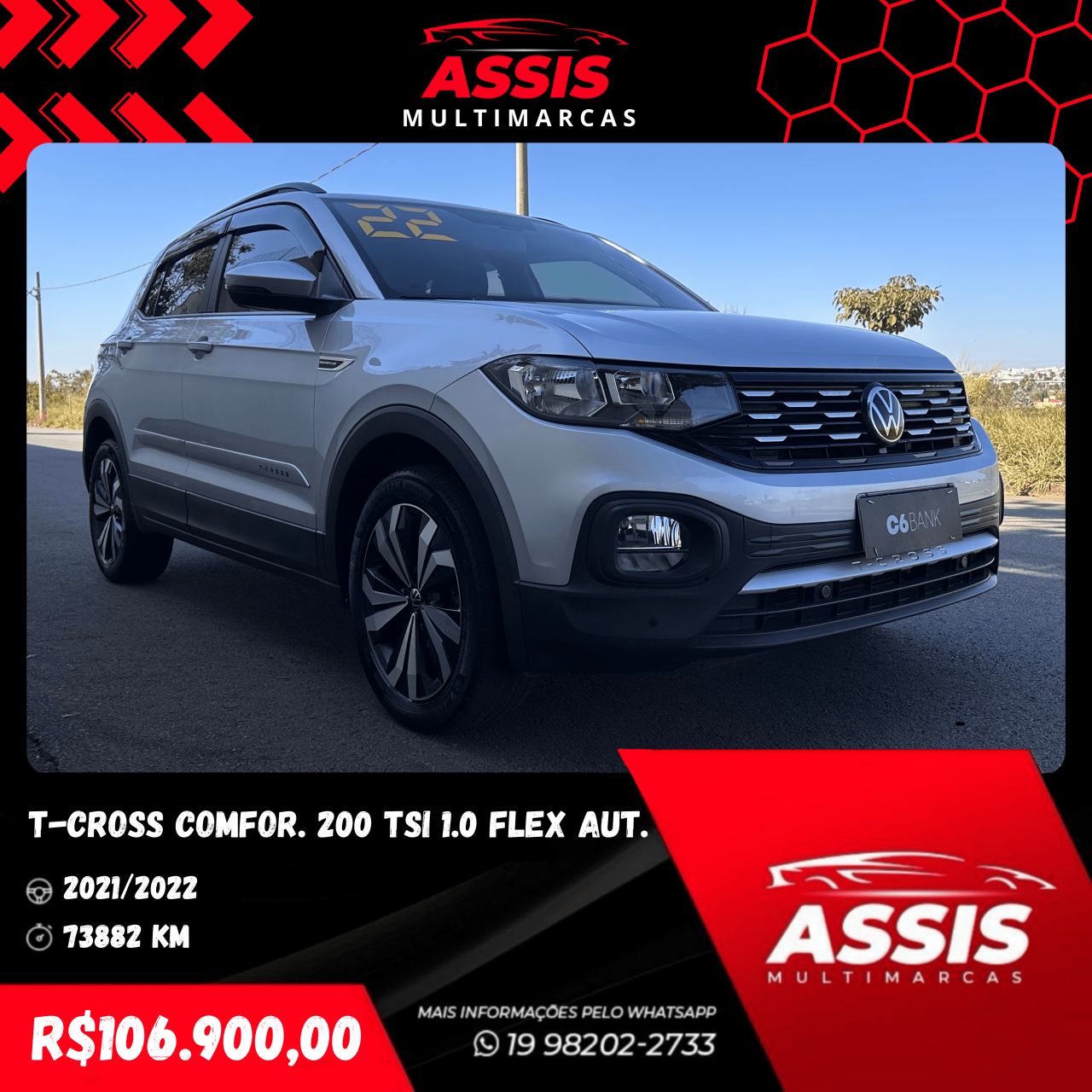 T-Cross Comfor. 200 TSI 1.0 Flex 5p Aut.