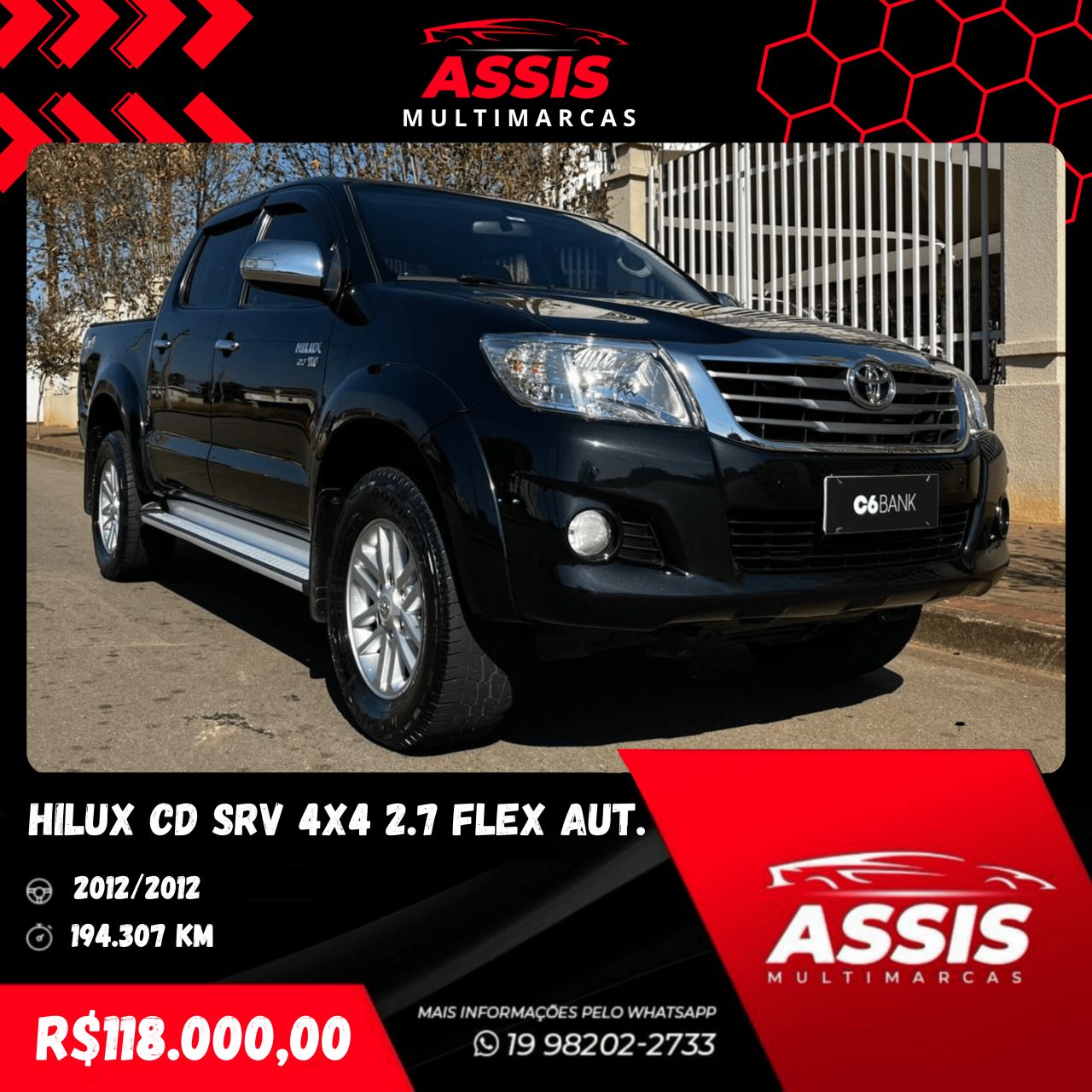Hilux CD SRV 4x4 2.7 Flex 16V Aut.