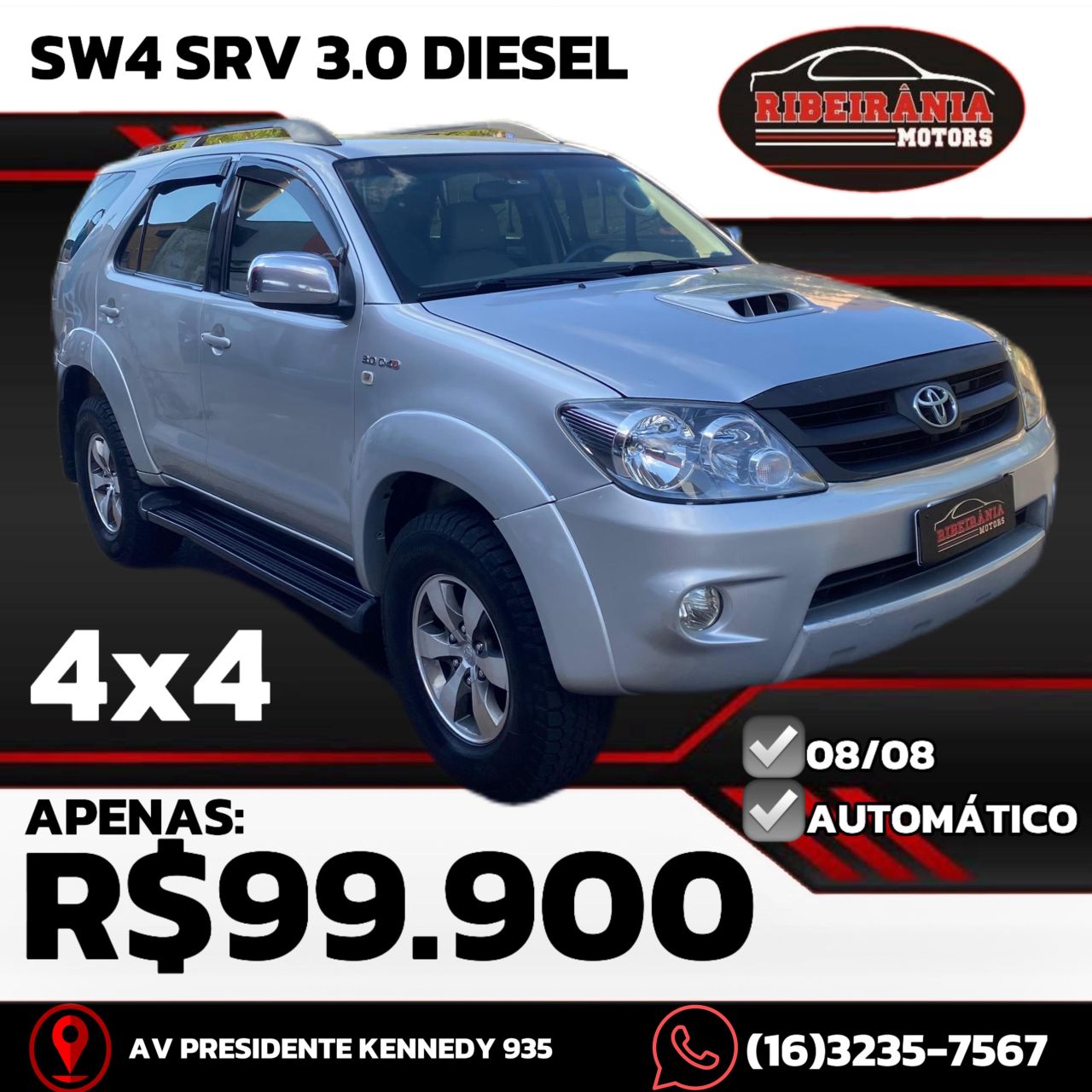Hilux SW4 SRV D4-D 4x4 3.0 TDI Dies. Aut