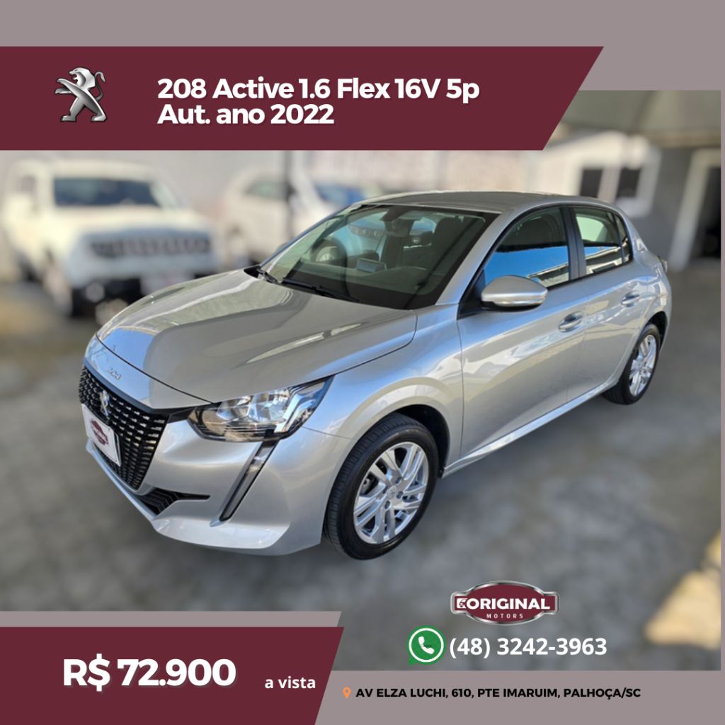 208 Active 1.6 Flex 16V 5p Aut.