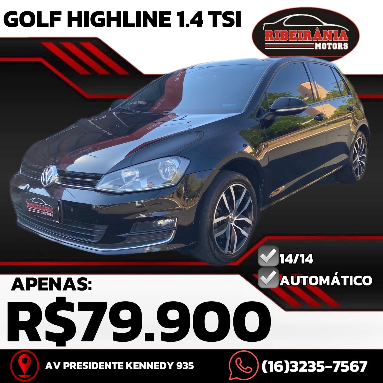 Golf Highline 1.4 TSI 140cv Aut.
