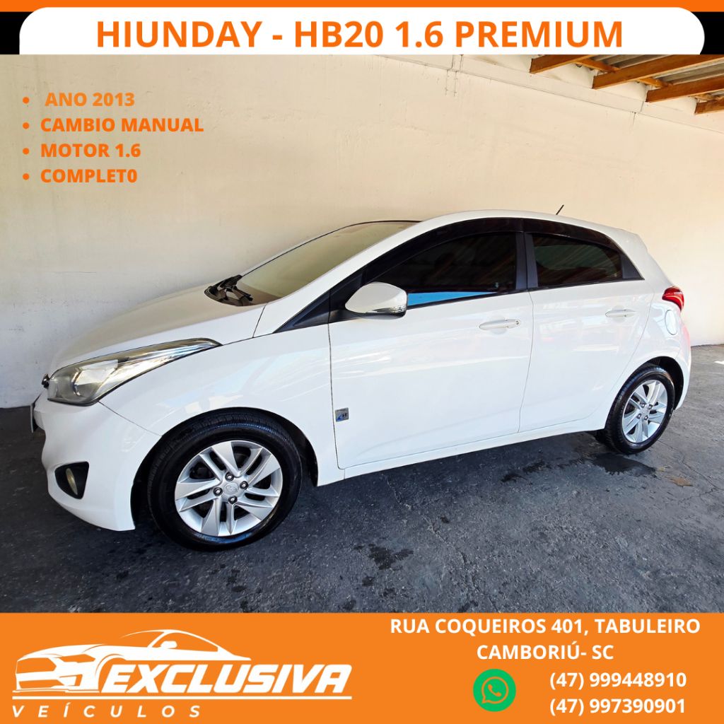 HB20 Premium 1.6 Flex 16V Mec.