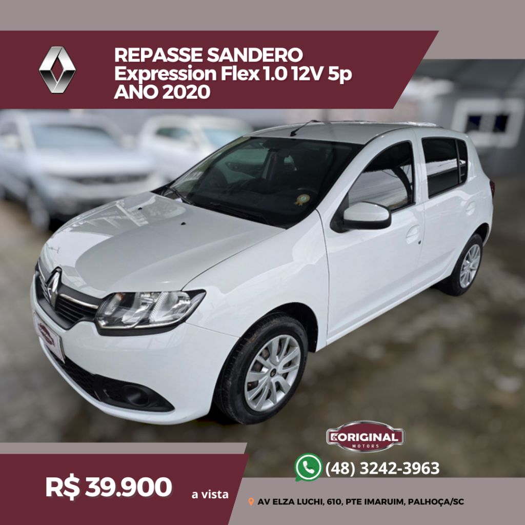 REPASSE SANDERO Expression Flex 1.0 12V 5p