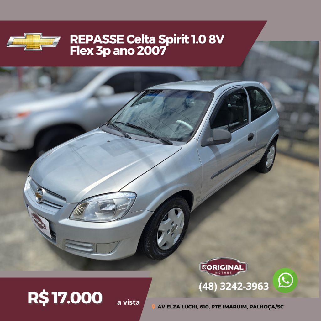 REPASSE Celta Spirit 1.0 MPFI 8V FlexPower 3p