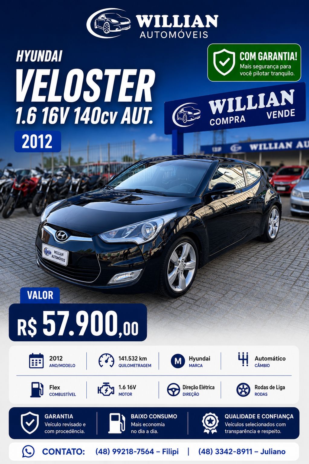 Veloster 1.6 16V  140cv Aut.