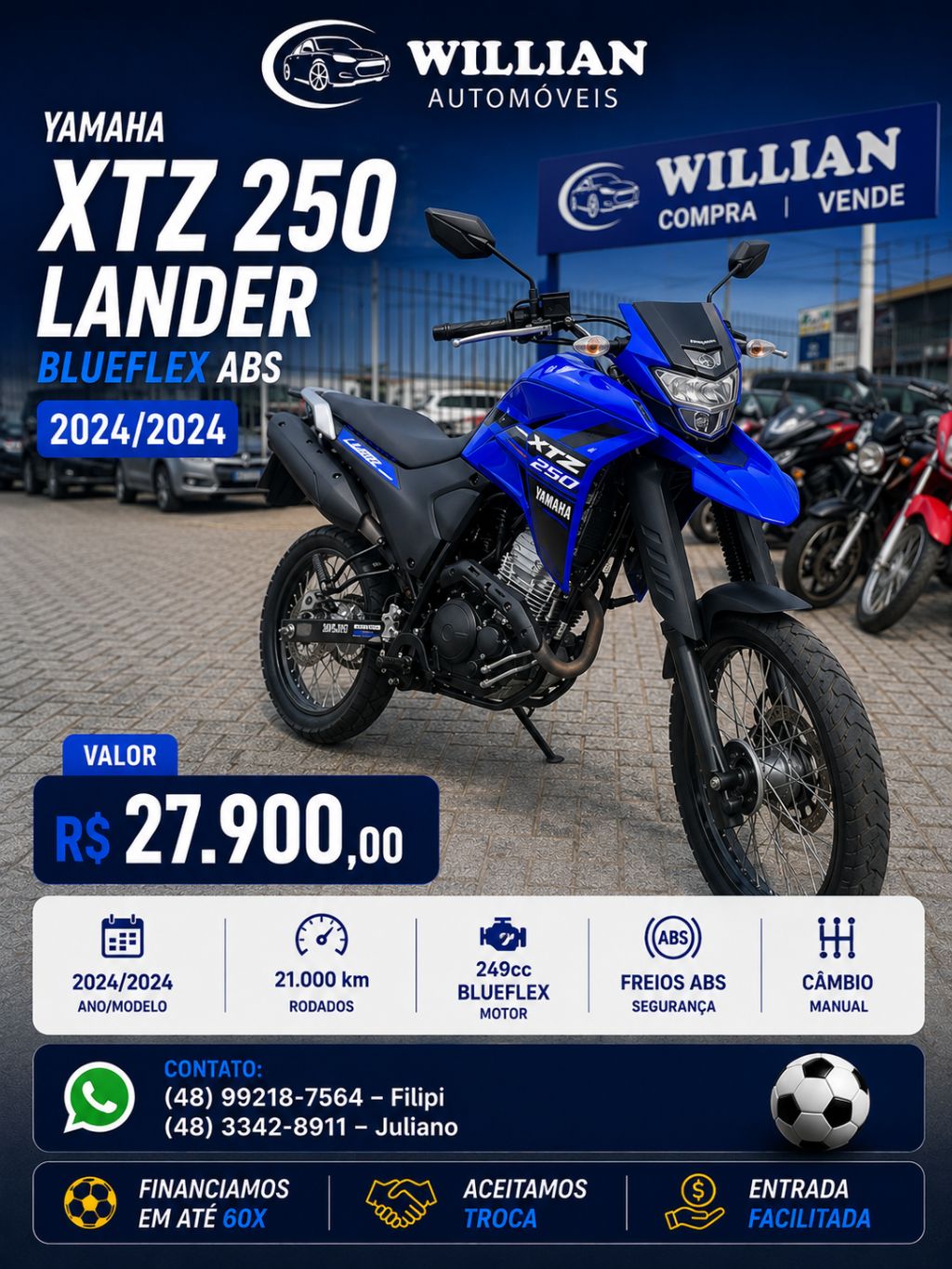 XTZ 250 LANDER 249cc/LANDER BLUEFLEX/ABS