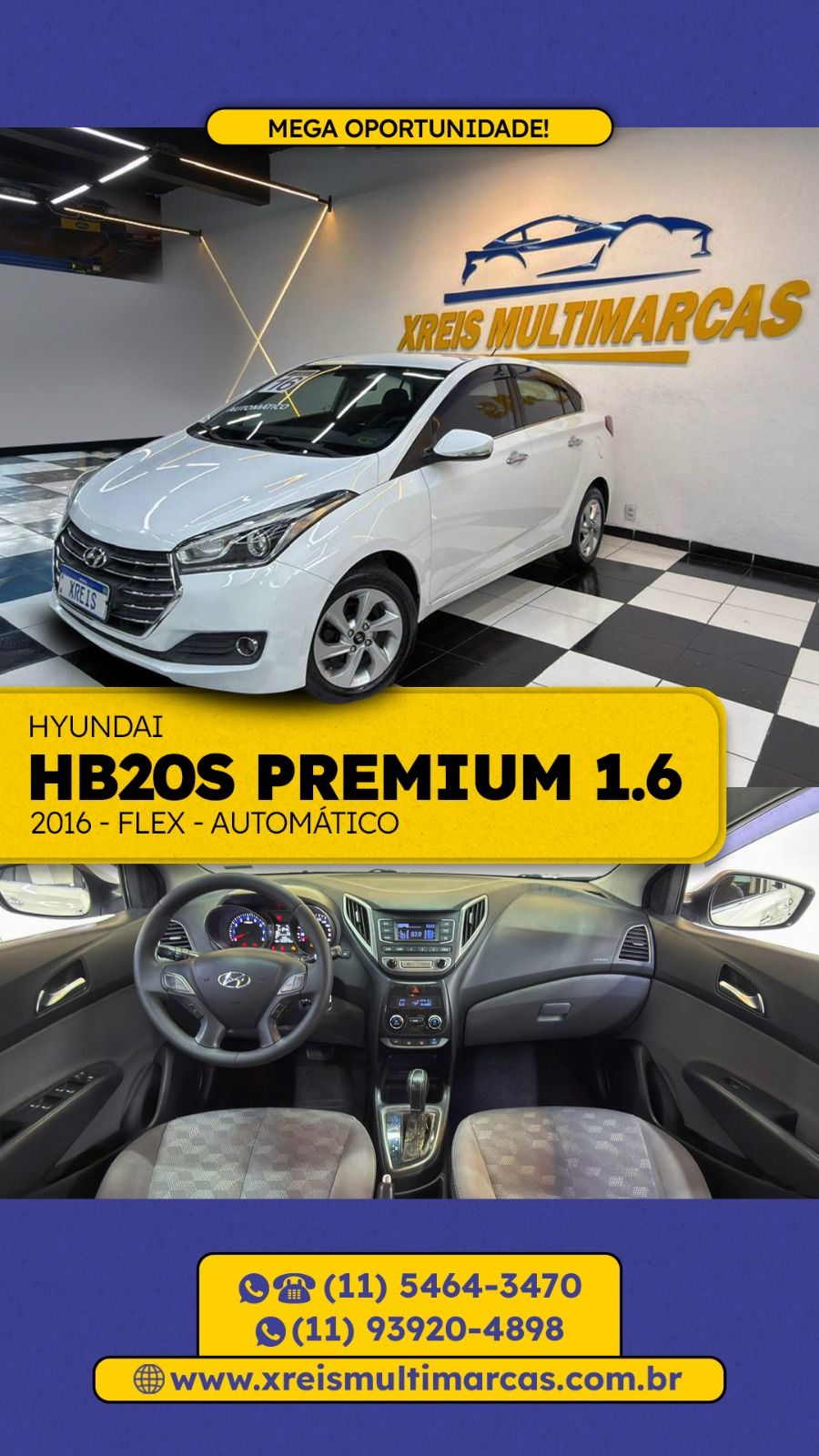 HB20S Premium 1.6 Flex 16V Aut. 4p
