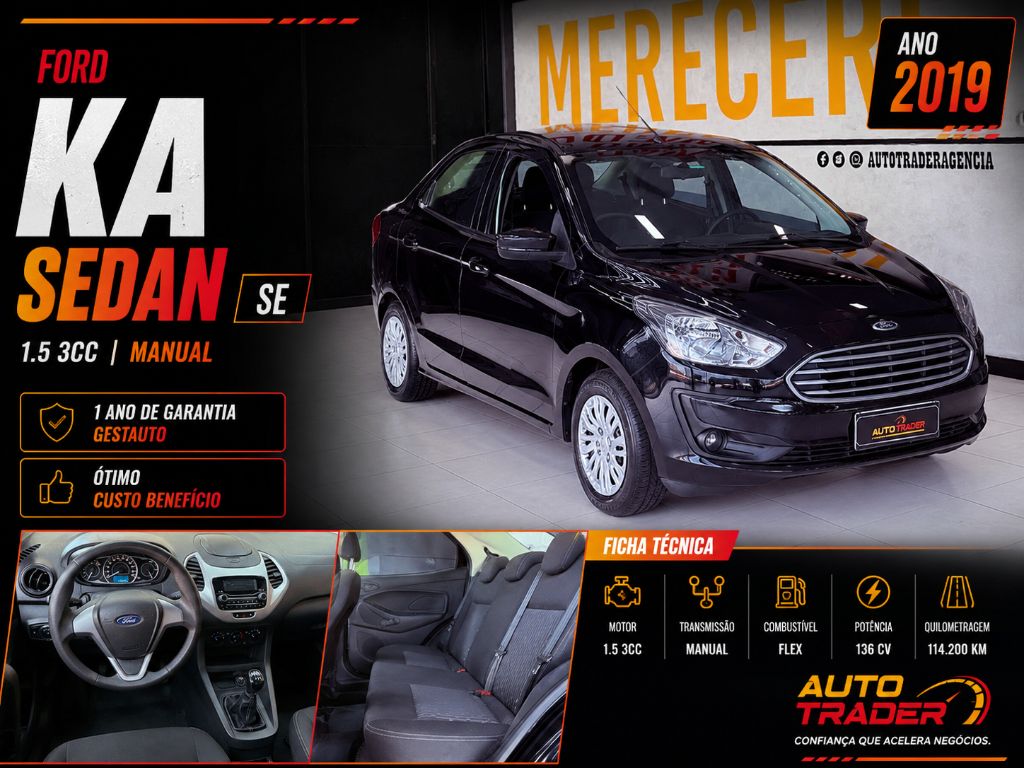 Ka Sedan 1.5 com 1 ano de Garantia 