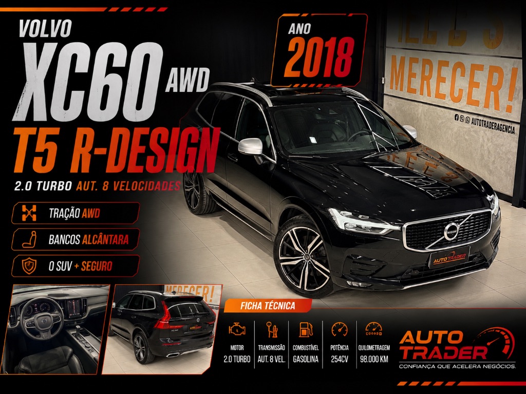 XC 60 T-5 R-DESIGN 2.0 Com 1 Ano de Garantia