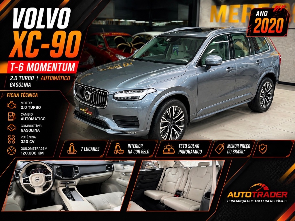 XC 90 T-6 MOMENTUM 2.0 com 1 Ano de Garantia